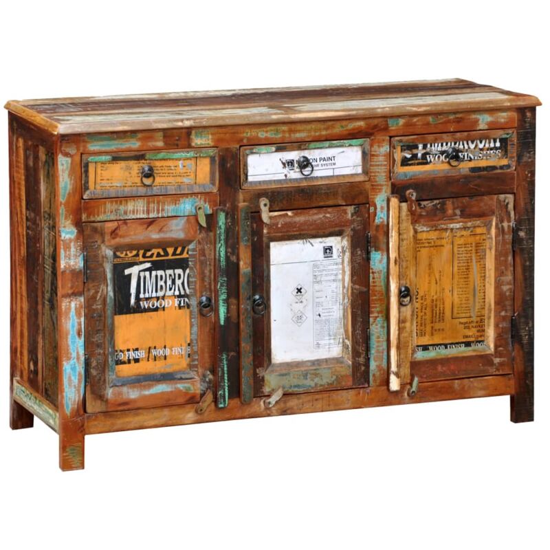Vidaxl - Placard vintage avec 3 tiroirs 3 portes Bois massif récupéré