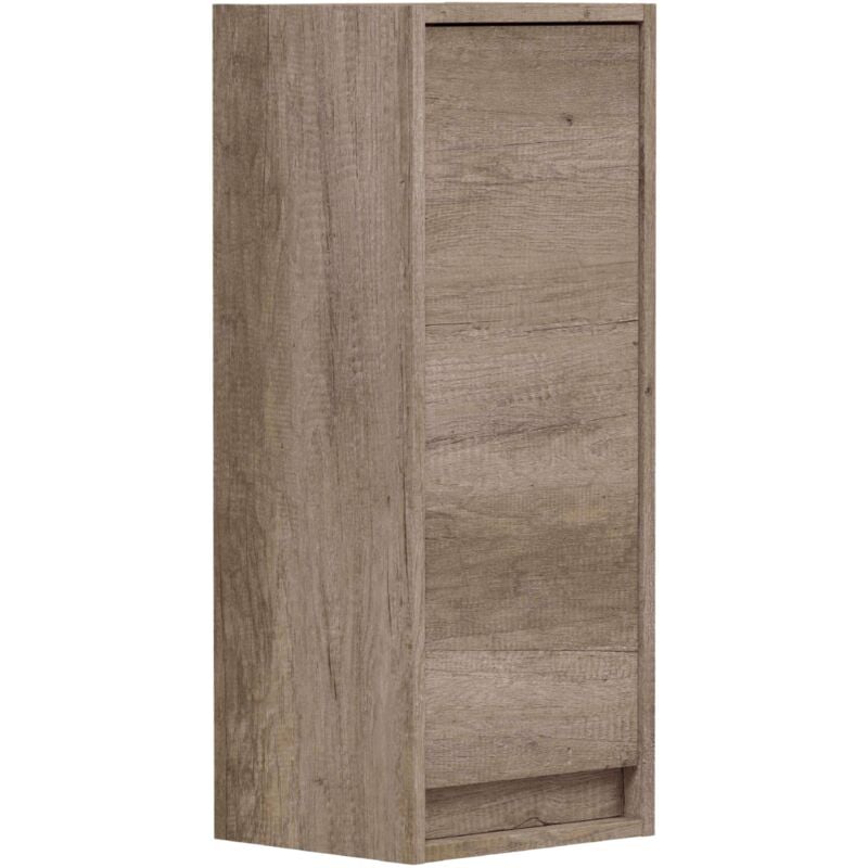 Colonne de salle de bains, lavabo, murale, couleur nordik, poignée intégrée, design moderne, armoire auxiliaire, petite salle de bains, 30 x 26 x 74