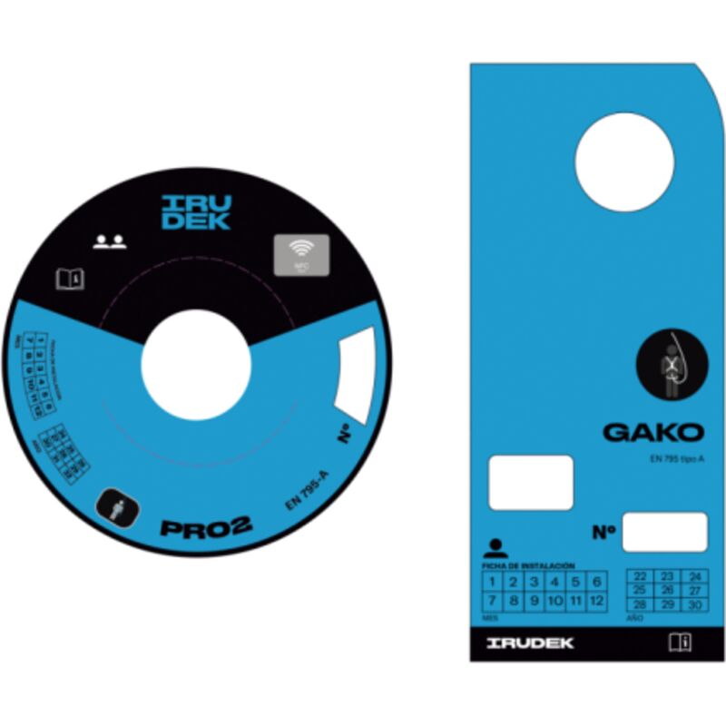 Placas informativas para anillas PRO2 y GAKO 10/12 IRUDEK Gako