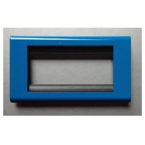 Placca 1 Mod Schuko +1 Posto Blu Cobalto Living ( BTICINO cod. 4750BC )