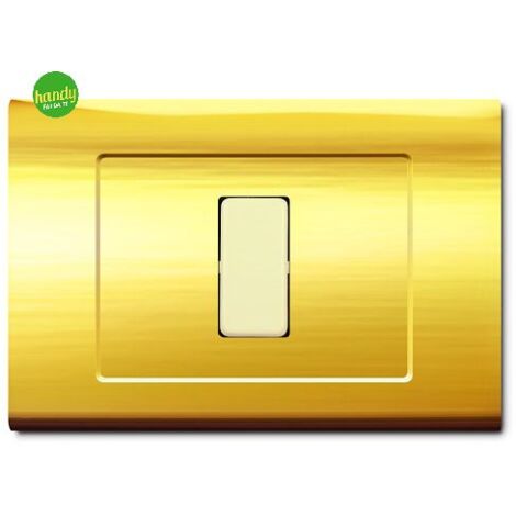 Placca 1 posto 3 moduli tond - q oro.
