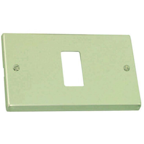 Placca 1 posto in alluminio paglierino - mm.115x80h. - 10 pz
