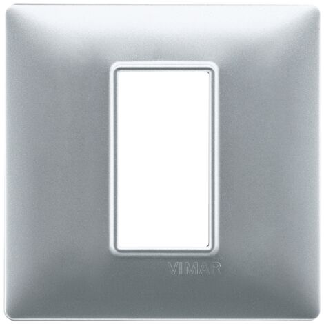 Placca 1M argento opaco per scatola rotonda  Vimar Plana 14641.20