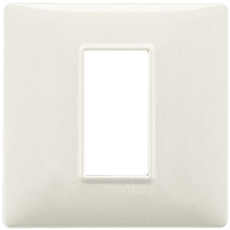 Placca 1M bianco granito per scatola rotonda  Vimar Plana 14641.06