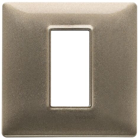 Placca 1M bronzo metallizzato per scatola rotonda  Vimar Plana 14641.70