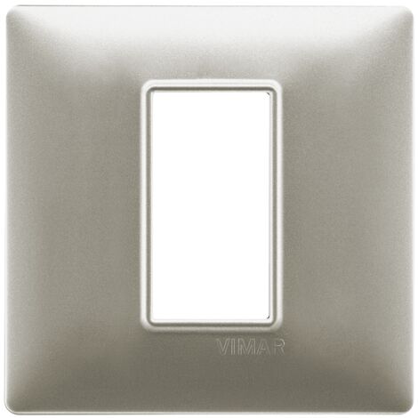 Placca 1M nichel opaco per scatola rotonda  Vimar Plana 14641.21