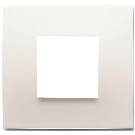 Placca 2 moduli colore bianco abb chiara 2csk0201ch