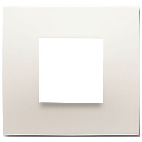 Placca 2 moduli colore bianco abb chiara 2csk0201ch