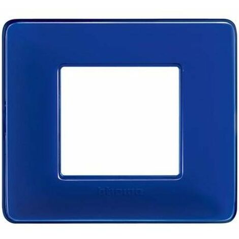 Placca 2 Moduli Matix, in tecnopolimero, Cobalto