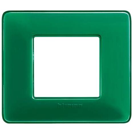 Placca 2 Moduli Matix, in tecnopolimero, Smeraldo
