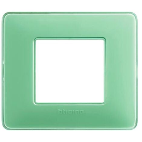 Placca 2 Moduli Matix, in tecnopolimero, Te Verde