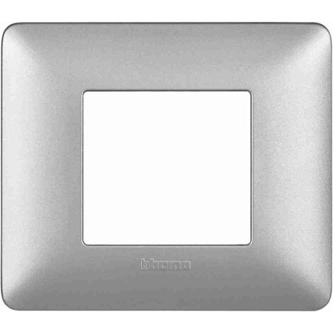 Placca 2 moduli matix silver