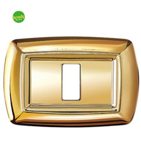Placca 2 posti 3 moduli tond - q oro.