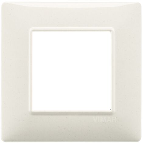 Placca 2M bianco granito per scatola rotonda  Vimar Plana 14642.06