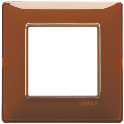 Placca 2M Reflex tabacco scatola rotonda Vimar Plana 14642.49
