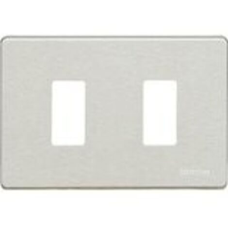 Placca 2P Per Scatola Rettangolare Alluminio Magic ( BTICINO cod. 503/2/AL )