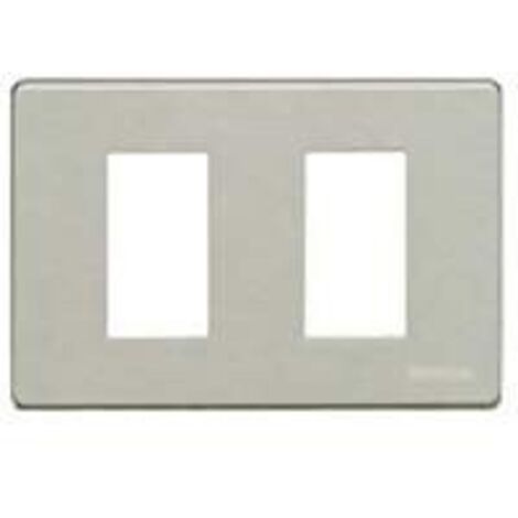 Placca 2P Per Scatola Rettangolare Resina Magic ( BTICINO cod. 503/2A/R )