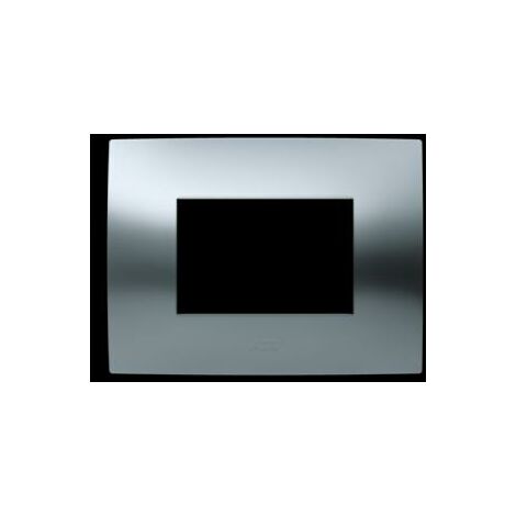 Placca 3 moduli cromo satinato abb chiara 2csk0316ch