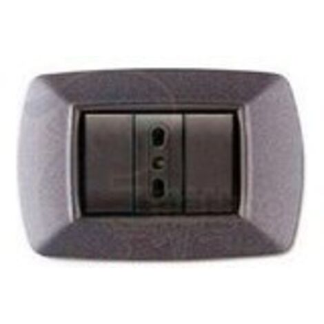 Placca 3 moduli Elettrocanali mylife grigio chiaro