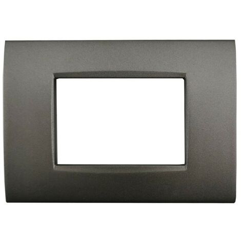 Placca 3 moduli grigio antracite per Bticino Living air compatibile