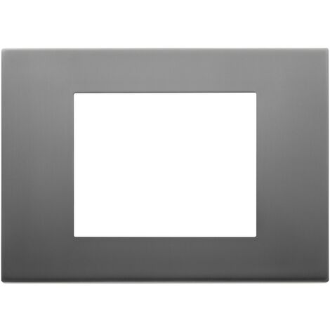 Placca 3 MODULI inox satinato SERIE LINEA VIMAR 30653.72