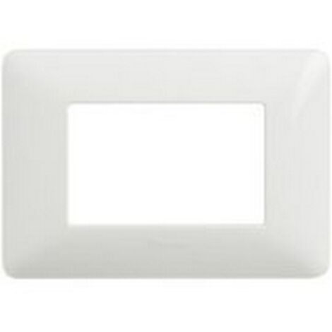 Placca 3 Moduli Matix, in Tecnopolimero, Bianco