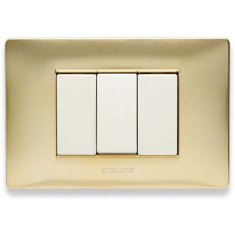 Placca 3 moduli mix oro karat