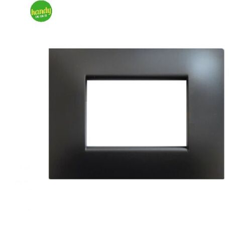 Placca 3 moduli mylife q nera opaca