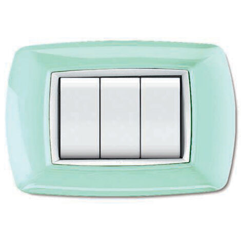 Placca 3 moduli mylife verde pastello