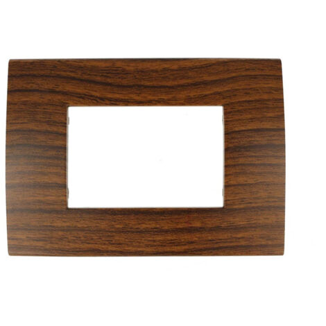 Placca 3 moduli nera plastica per Bticino Living air compatibile tipo lnc4803ar