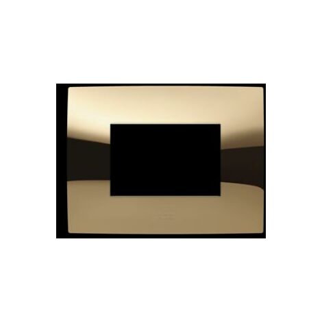 Placca 3 moduli oro lucido abb chiara 2csk0353ch