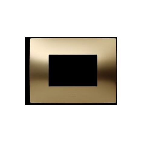 Placca 3 moduli oro satinato abb chiara 2csk0354ch