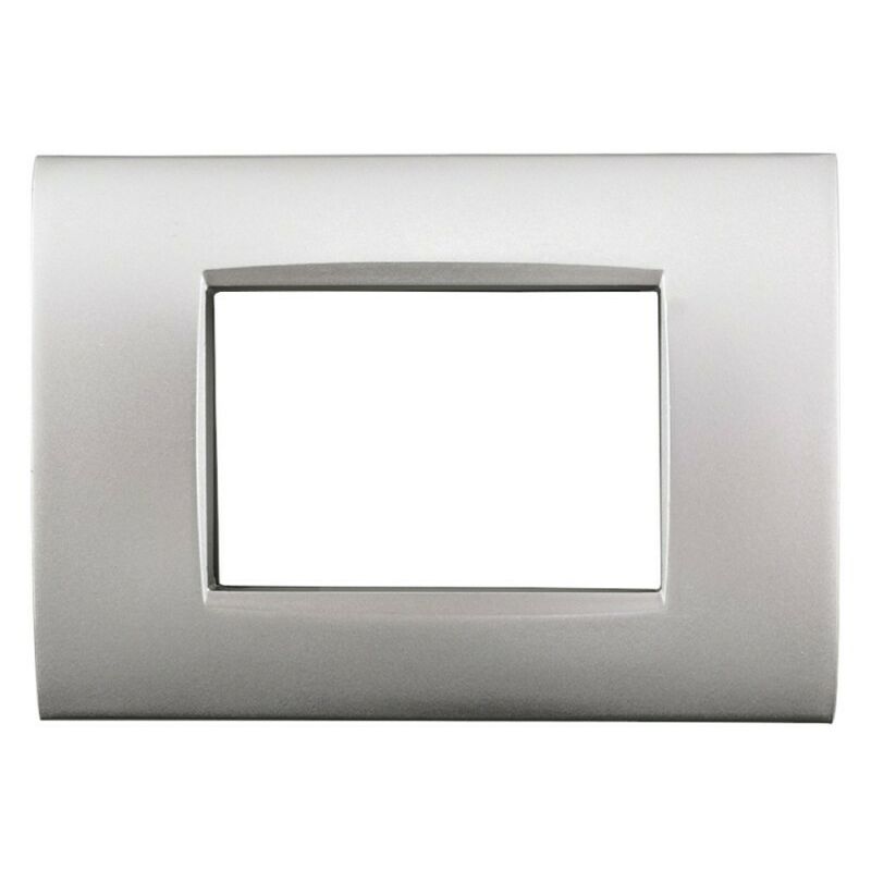 Image of Placca 3 moduli tech per Bticino Living air compatibile silver tipo lnc4803te