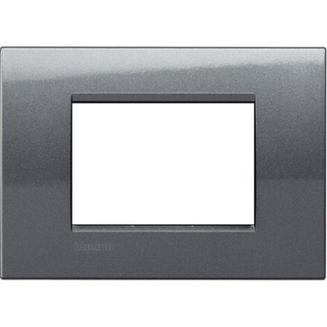 Placca 3 posti acciaio Bticino LNA4803AC Living-light- tech