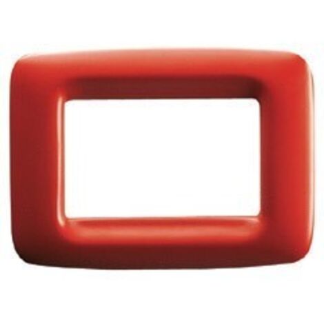 Placca 3 Posti Rosso Geranio Playbus Young ( GEWISS cod. GW32343 )