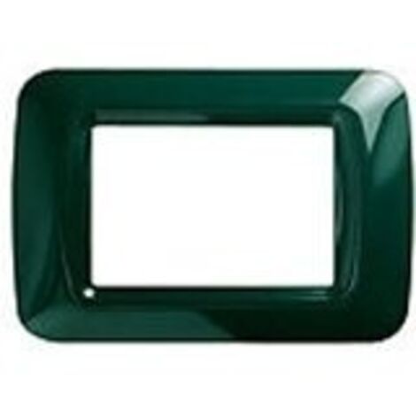 Placca 3 Posti Verde Racing Top System ( GEWISS cod. GW22553 )