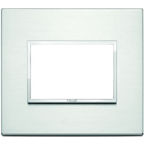 Placca 3M alluminio brillante Vimar Eikon Evo 21653.01