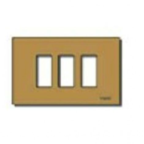 placca 3m alluminio scatto bronzo - vimar.