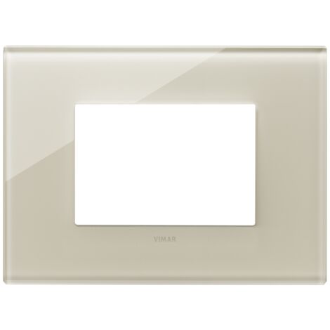 Placca 3M bianco canapa Vimar 22653.72