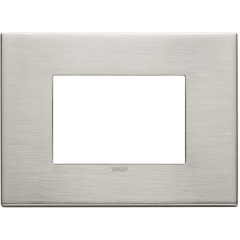 Placca 3M nichel spazzolato Vimar  22653.11