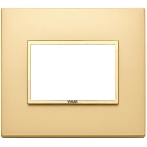 Placca 3M oro totale satinato Vimar Eikon Evo 21653.G10