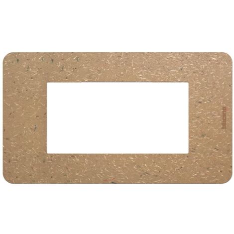 Placca 4 moduli Bio in biopolimero naturale MatixGo BTICINO JA4804BB