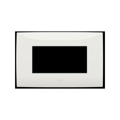 Placca 4 moduli colore bianco abb chiara 2csk0401ch