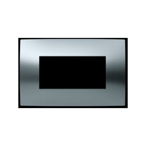 Placca 4 moduli cromo satinato abb chiara 2csk0416ch
