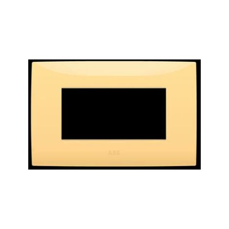 Placca 4 moduli giallo pastello abb chiara 2csk0411ch