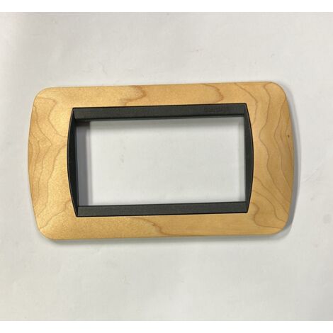 PLACCA 4 MODULI IN LEGNO DI ACERO L4804LAR