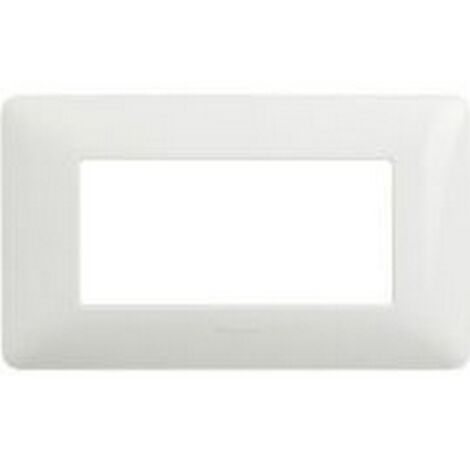 Placca 4 Moduli Matix, in Tecnopolimero, Bianco
