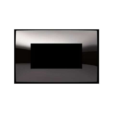 Placca 4 moduli metal black lucido abb chiara 2csk0417ch