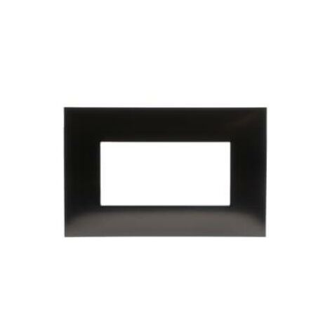 Placca 4 moduli metal black satinato abb chiara 2csk0418ch