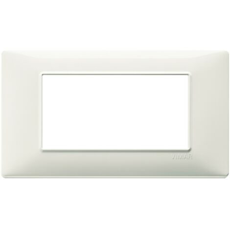 Placca 4 moduli plana avorio 1465402 placche tecnopolimero 4m vimar interruttor